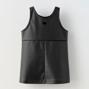 Zara Faux Leather Dress with Heart Shape Cut-out Detail (18-24M)